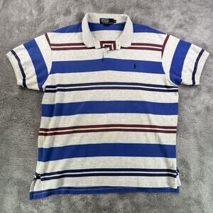 Vintage Polo Ralph Lauren Shirt Men's XL Striped Made in USA Pony Logo Casual